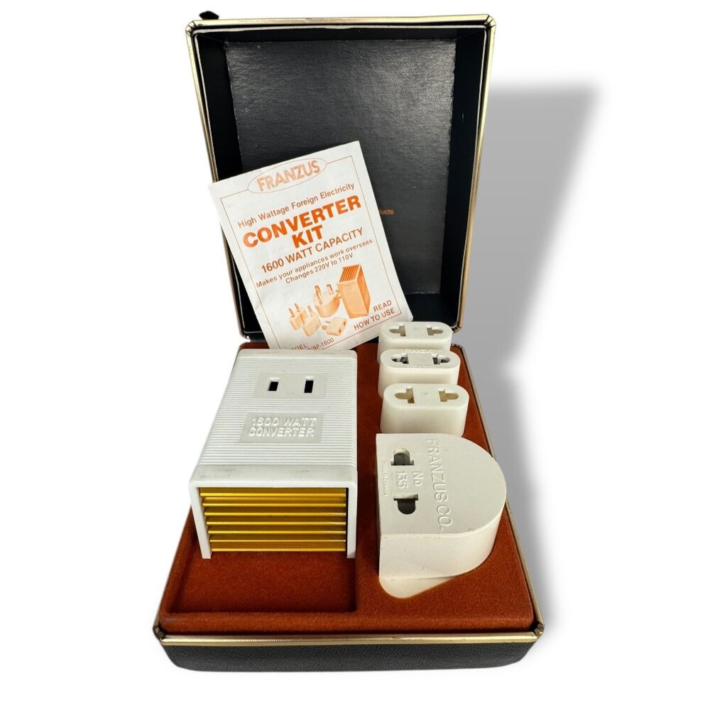 Franzus High Voltage Foreign Electricity Converter Kit 1600 Watt Travel Kit